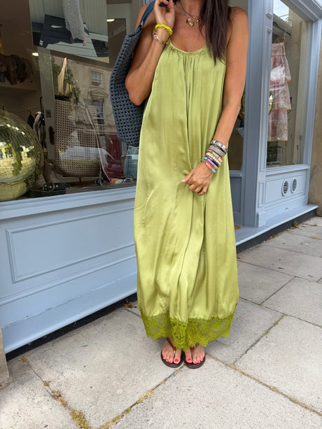 Posie Slip Dress - Green