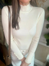 Claire Turtle Neck Knit - Cream