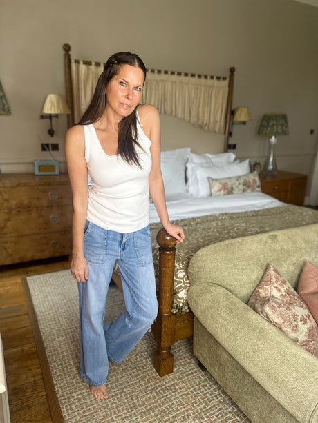 Crush Wide Leg - Light Denim