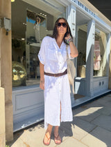 Mel Shirt Dress - White
