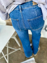 Crush Wide Leg - Mid Wash