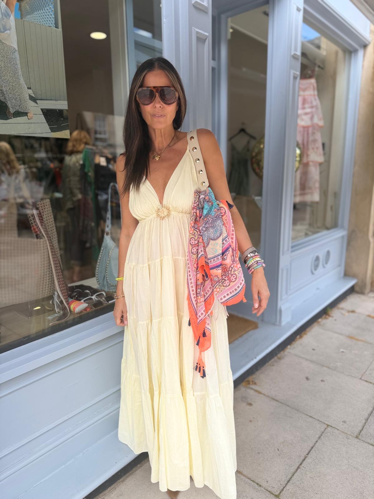 Dahlia Maxi Dress - Lemon