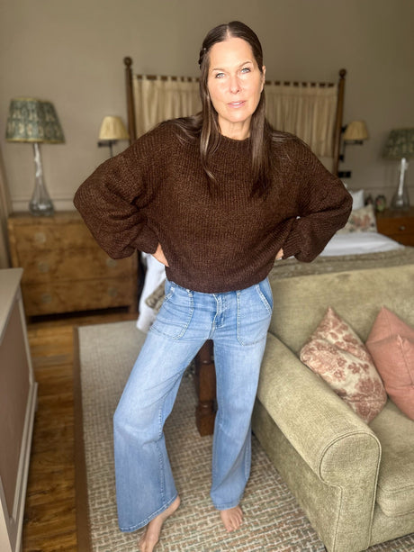 Crush Wide Leg - Light Denim