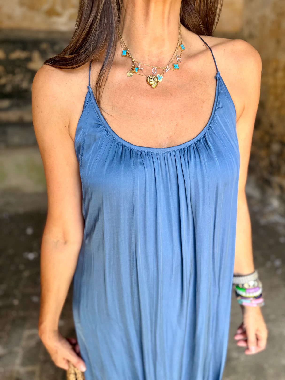 Posie Slip Dress - Ink