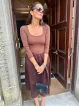 April LS Dress Chocolate