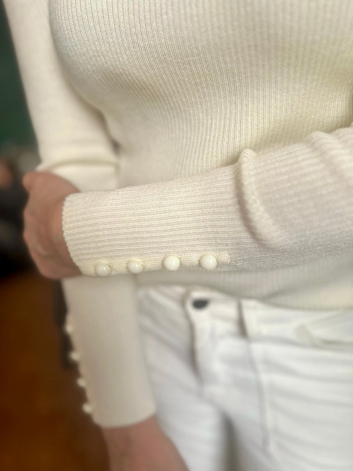 Claire Turtle Neck Knit - Cream