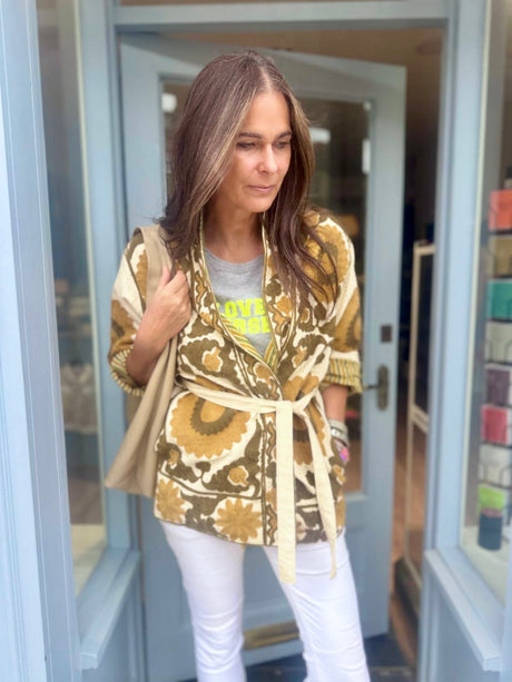 Lucy Embroidered Jacket with Tie