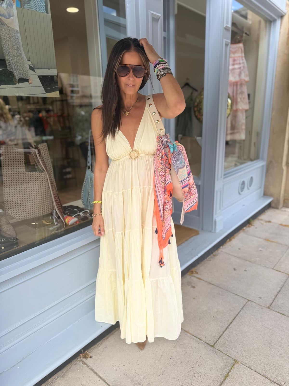 Dahlia Maxi Dress - Lemon