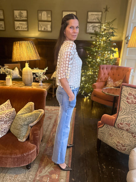 Crush Wide Leg - Light Denim