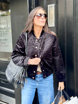 Cherry Padded Jacket - Black