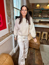 Kaite Silk Blend Pant Ivory