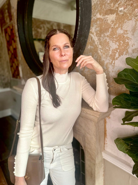 Claire Turtle Neck Knit - Cream