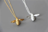 Bee Happy Silver Necklace
