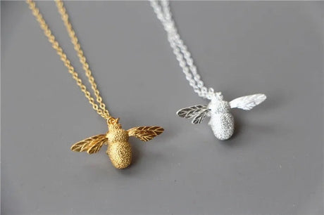 Bee Happy Silver Necklace
