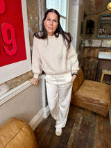 Kaite Silk Blend Pant Ivory