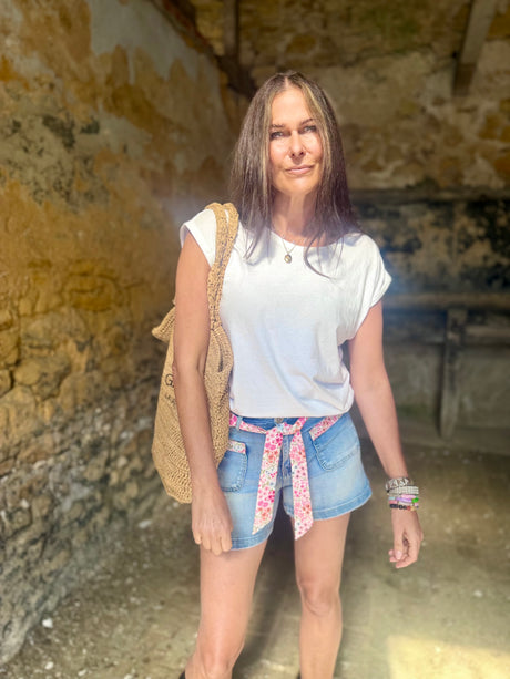 Daisy Denim Short