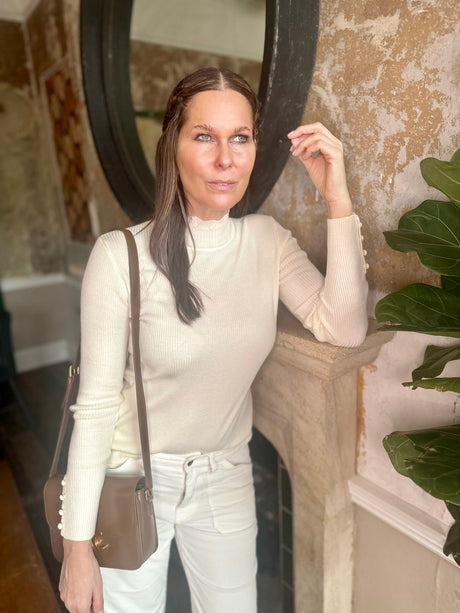 Claire Turtle Neck Knit - Cream