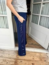 Tempest Pant - Navy With Navy Sequin