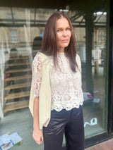 Raquel Crochet Blouse - Ecru