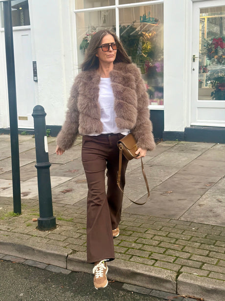 Crush Wide Leg Jean - Chocolate