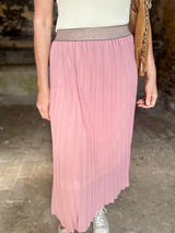 Kaia Midi Skirt - Rose Pink