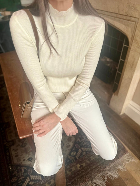 Claire Turtle Neck Knit - Cream