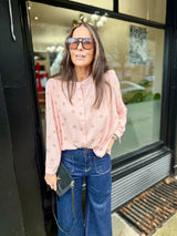 Greta Printed Blouse - Pink