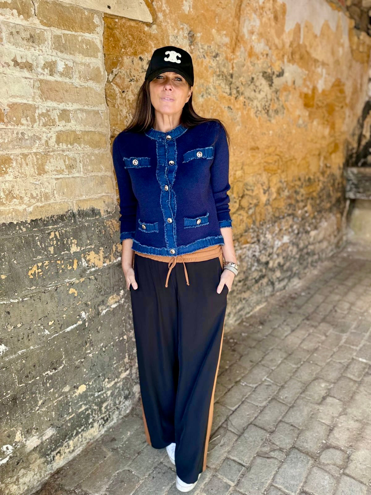 Tempest Pant - Black With Tan Stripe