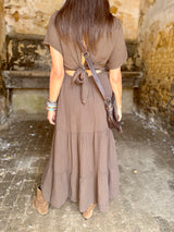 Noa Lightweight Maxi Dress - Chocolate