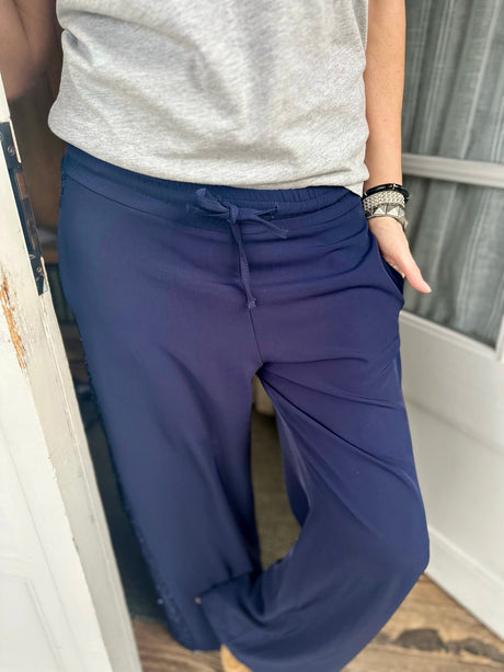 Tempest Pant - Navy With Navy Sequin