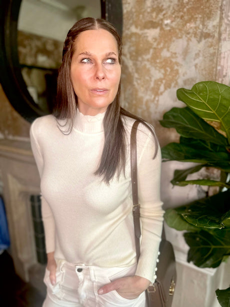 Claire Turtle Neck Knit - Cream