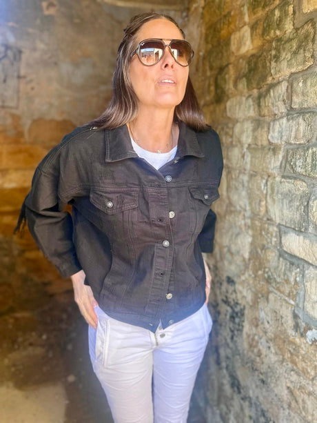 Dallas Denim Jacket Black