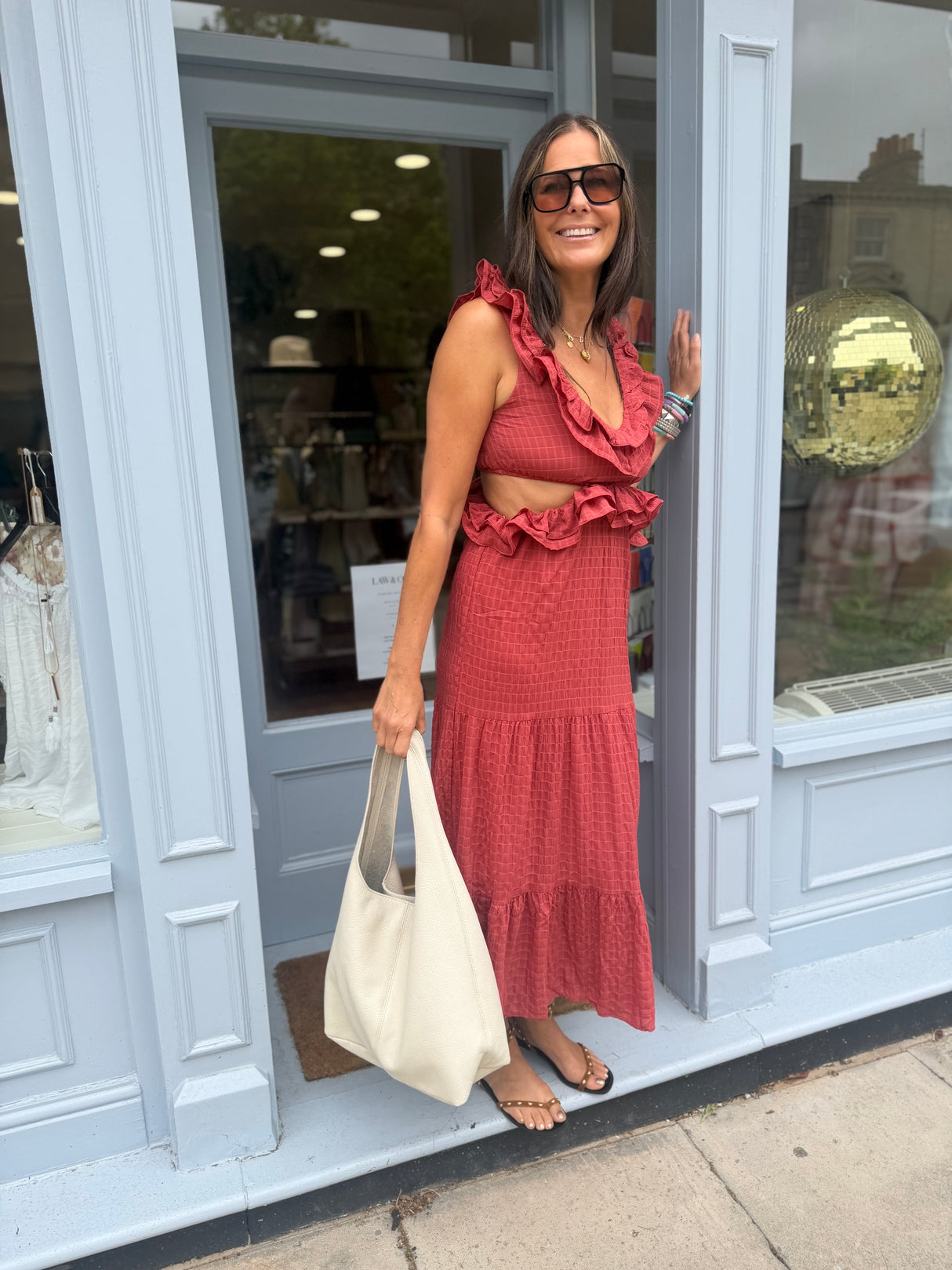 Lila Cut Out Maxi Dress - Rust