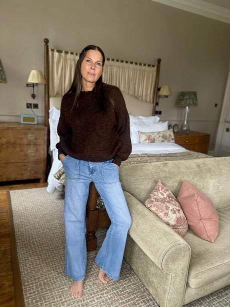 Crush Wide Leg - Light Denim