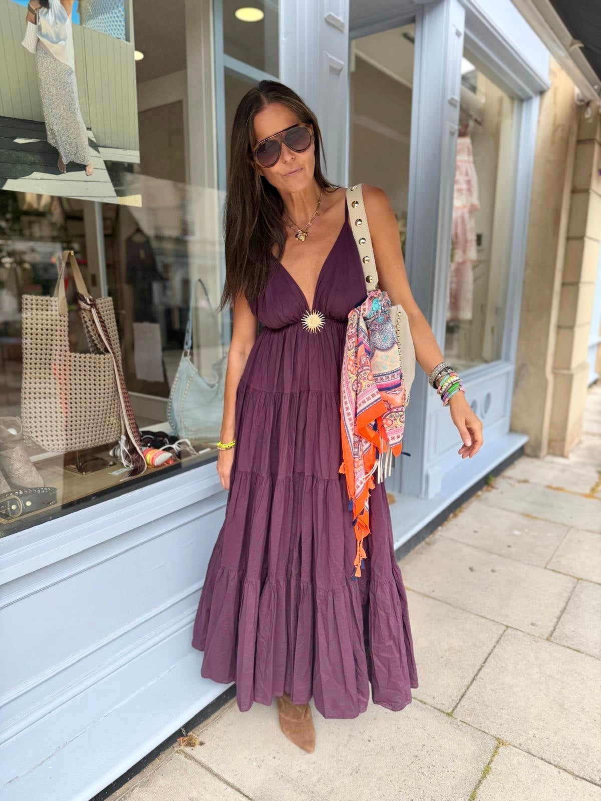 Dahlia Maxi Dress - Cherry