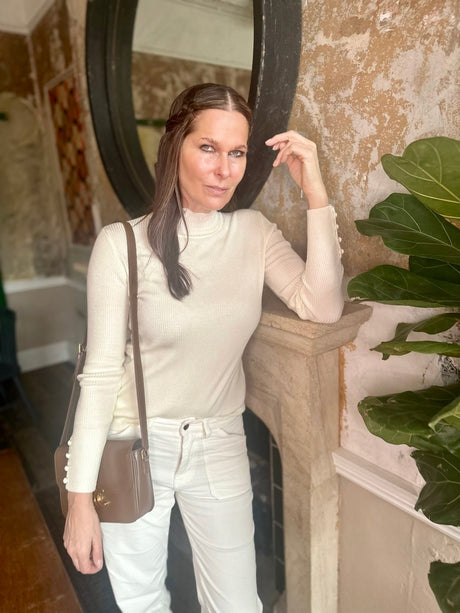 Claire Turtle Neck Knit - Cream