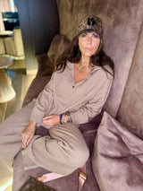 Sue Knitted Hoodie - Taupe