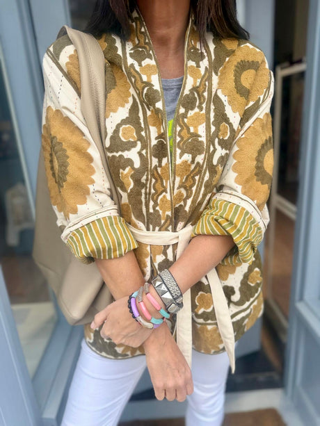 Lucy Embroidered Jacket with Tie