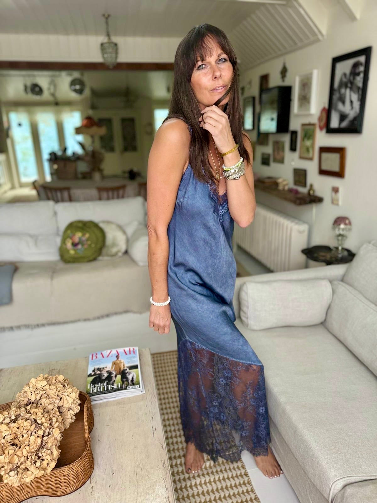 Lace Slip Dress Ink