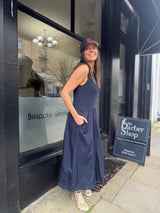 Ash Midi Dress - Navy