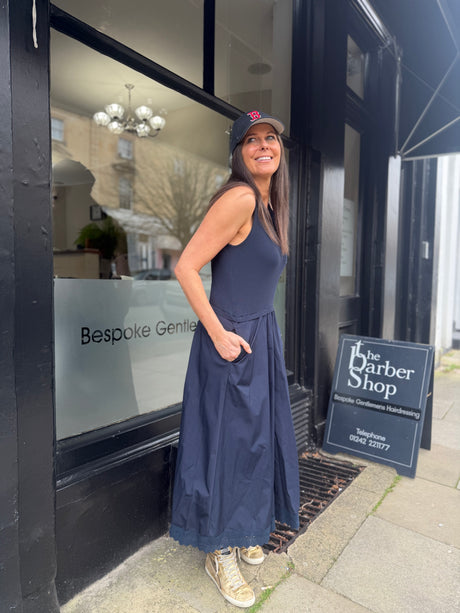 Ash Midi Dress - Navy