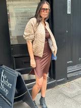 Cherry Padded Jacket - Beige