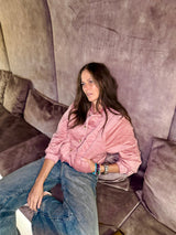 Cherry Padded Jacket - Pink