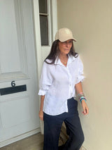 Linen Oversized Shirt - White