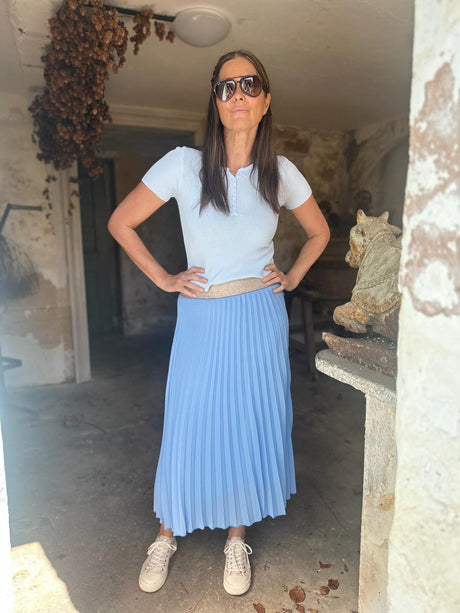 Kaia Midi Skirt - Sky Blue