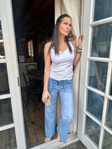 Crush Wide Leg - Light Denim