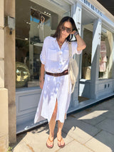 Mel Shirt Dress - White