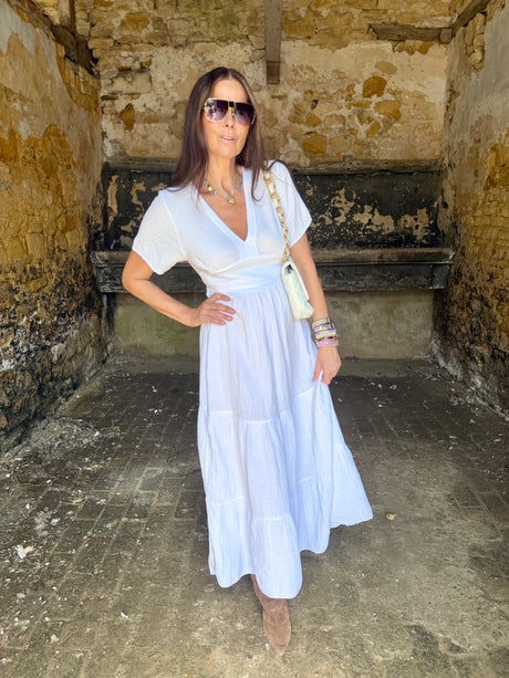 Noa Lightweight Maxi Dress - White