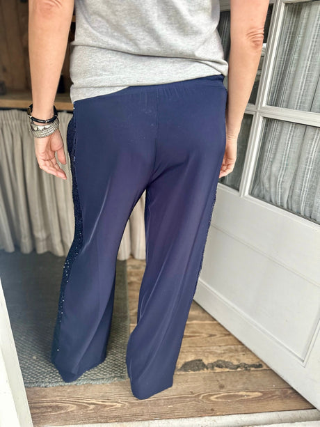 Tempest Pant - Navy With Navy Sequin