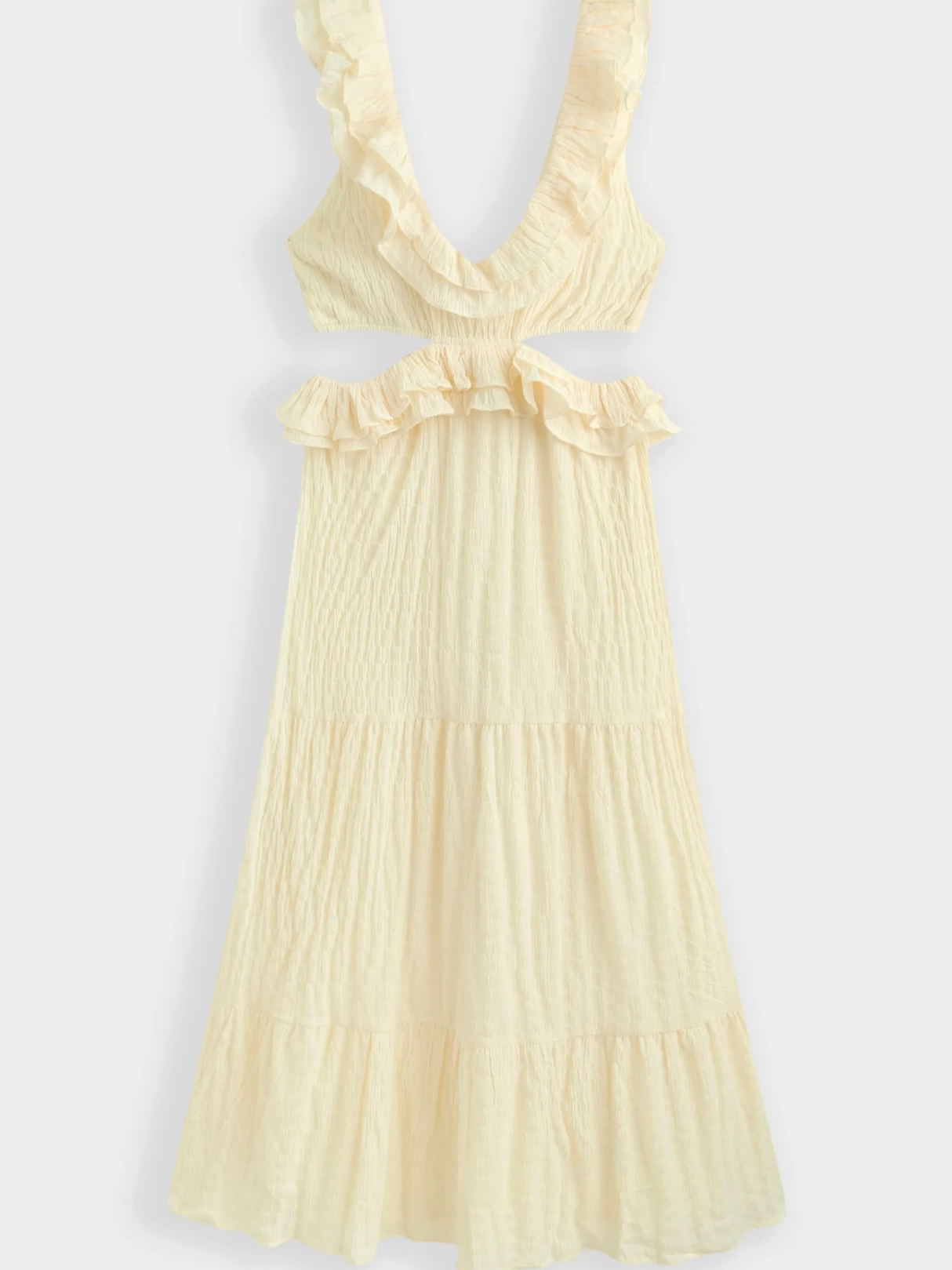 Lila Cut Out Maxi Dress - Lemon